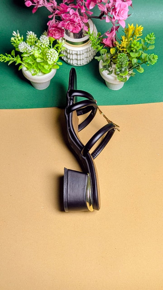 Step Aura | Gold Medallion Heels