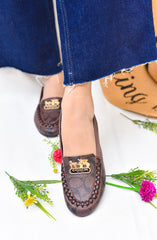 COACH LOAFERS FOR WOMENS - BROWN