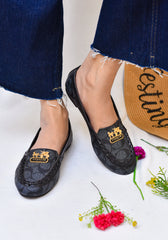 COACH LOAFERS FOR WOMENS - BLACK