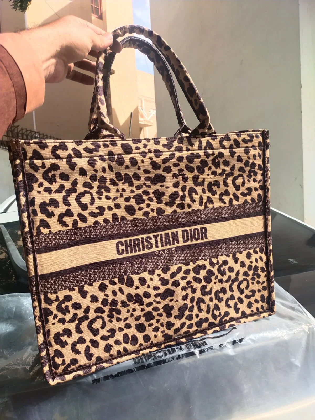 BOOK TOTE BAG - LEOPARD