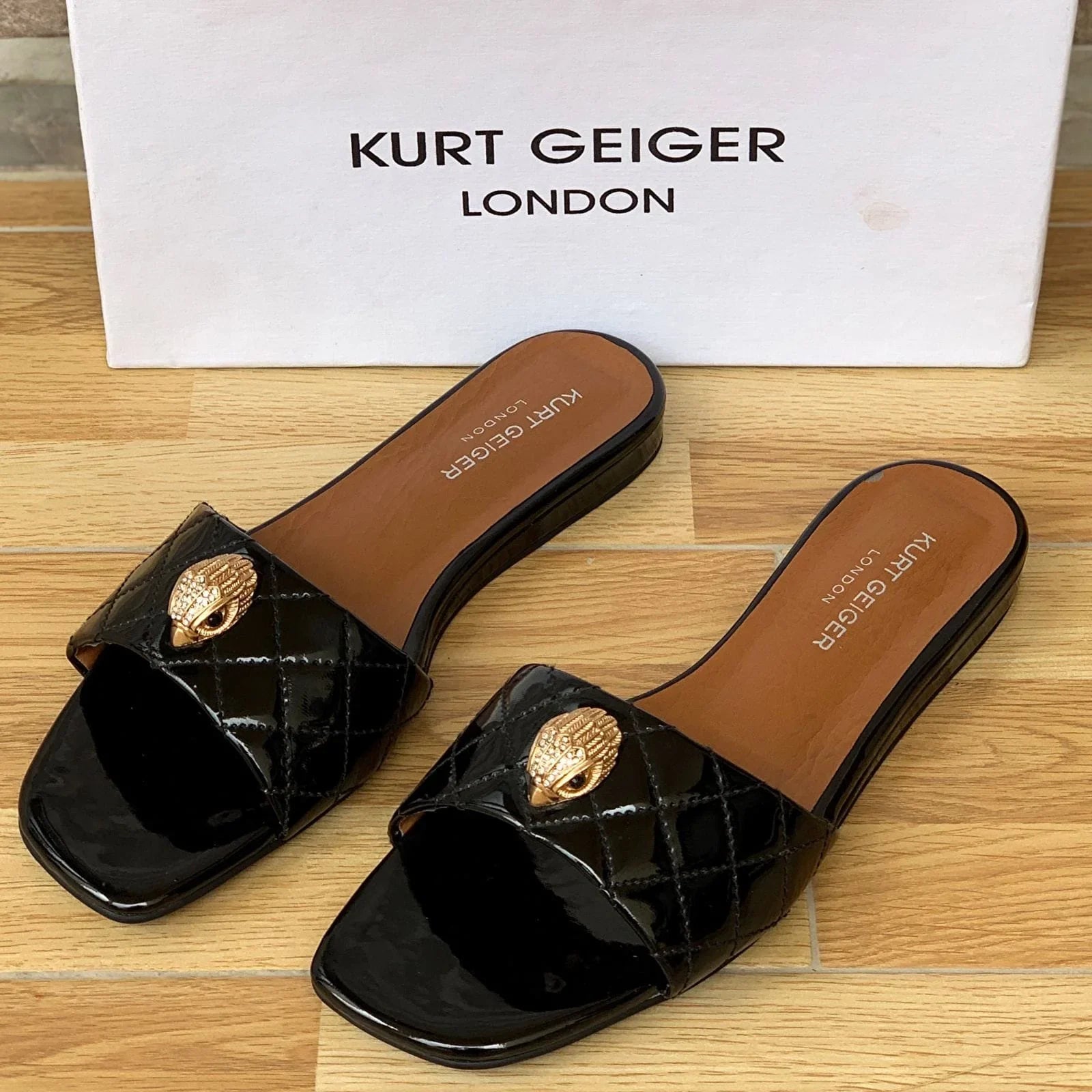 KURT GEIGER CASUAL SLIDES - BLACK