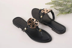 TB MILLER LOGO SANDALS - BLACK