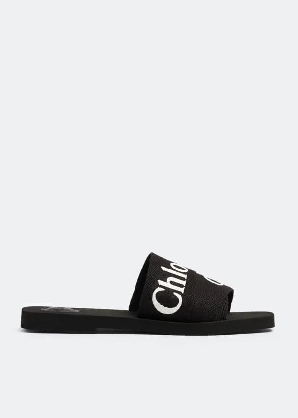 CHLOE WOODY FLAT MULE - BLACK (FULL)