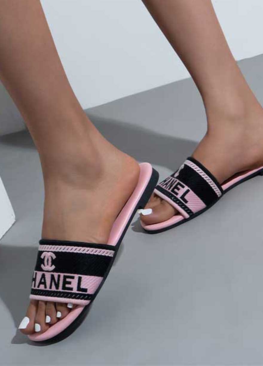 CHANEL FLAT SLIPPERS - PINK