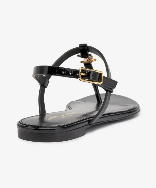 CASSANDRA SANDALS IN PATENT LEATHER - BLACK