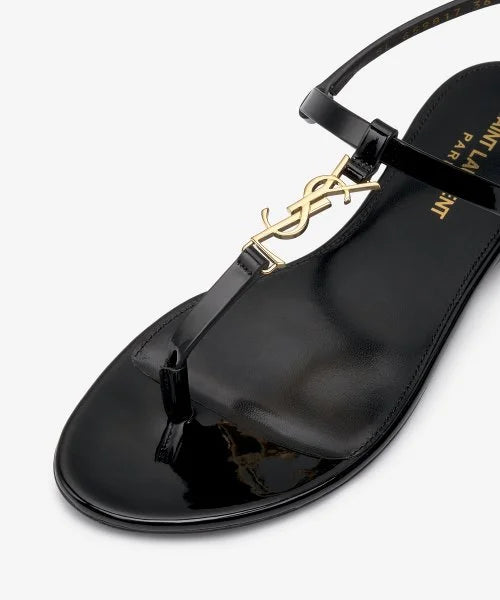 CASSANDRA SANDALS IN PATENT LEATHER - BLACK