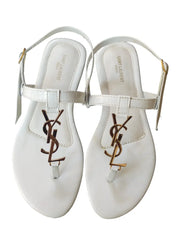 CASSANDRA SANDALS IN PATENT LEATHER - WHITE