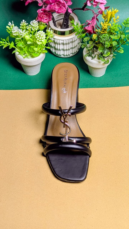 Step Aura | Gold Medallion Heels