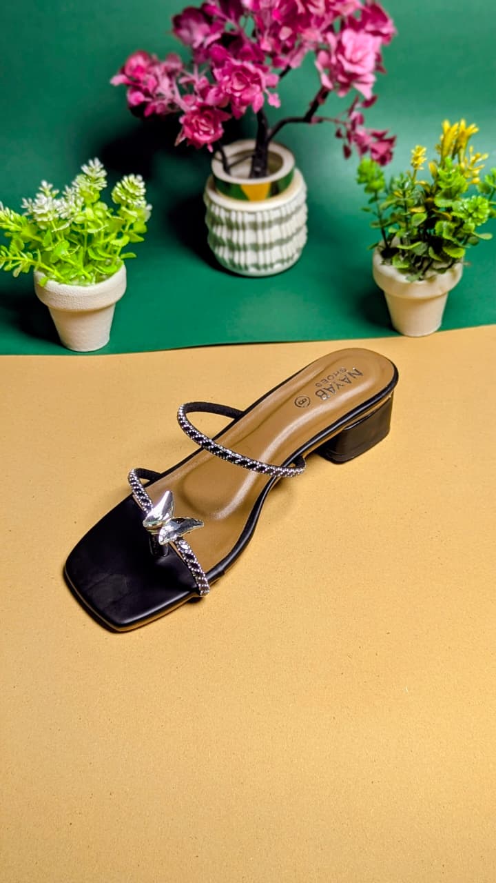 Step Aura | Crystal Butterfly Blossom Heels