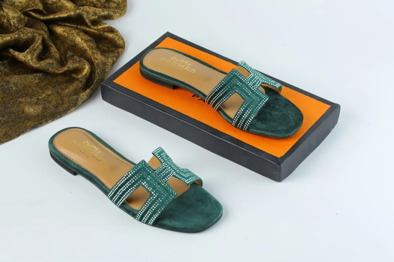 HERMES ORAN SANDAL - GREEN