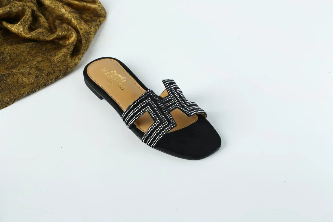 HERMES ORAN SANDAL - BLACK