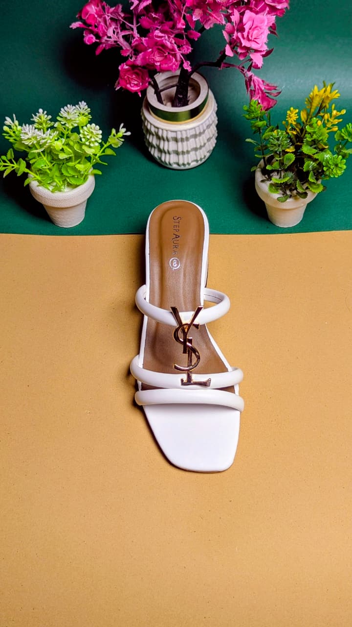 Step Aura | Gold Medallion Heels